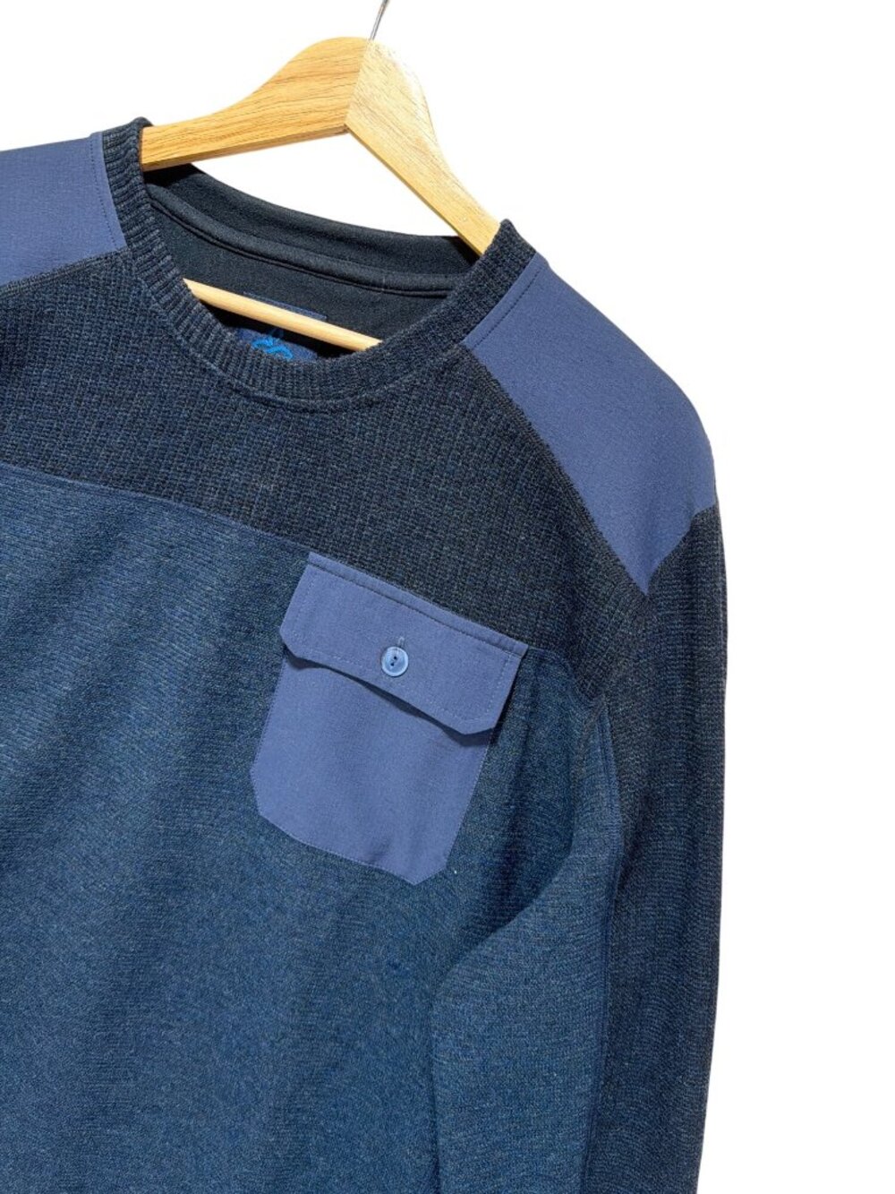 Prana Navy Blue Recycled Wool Lonan Utility Sweater X-Large